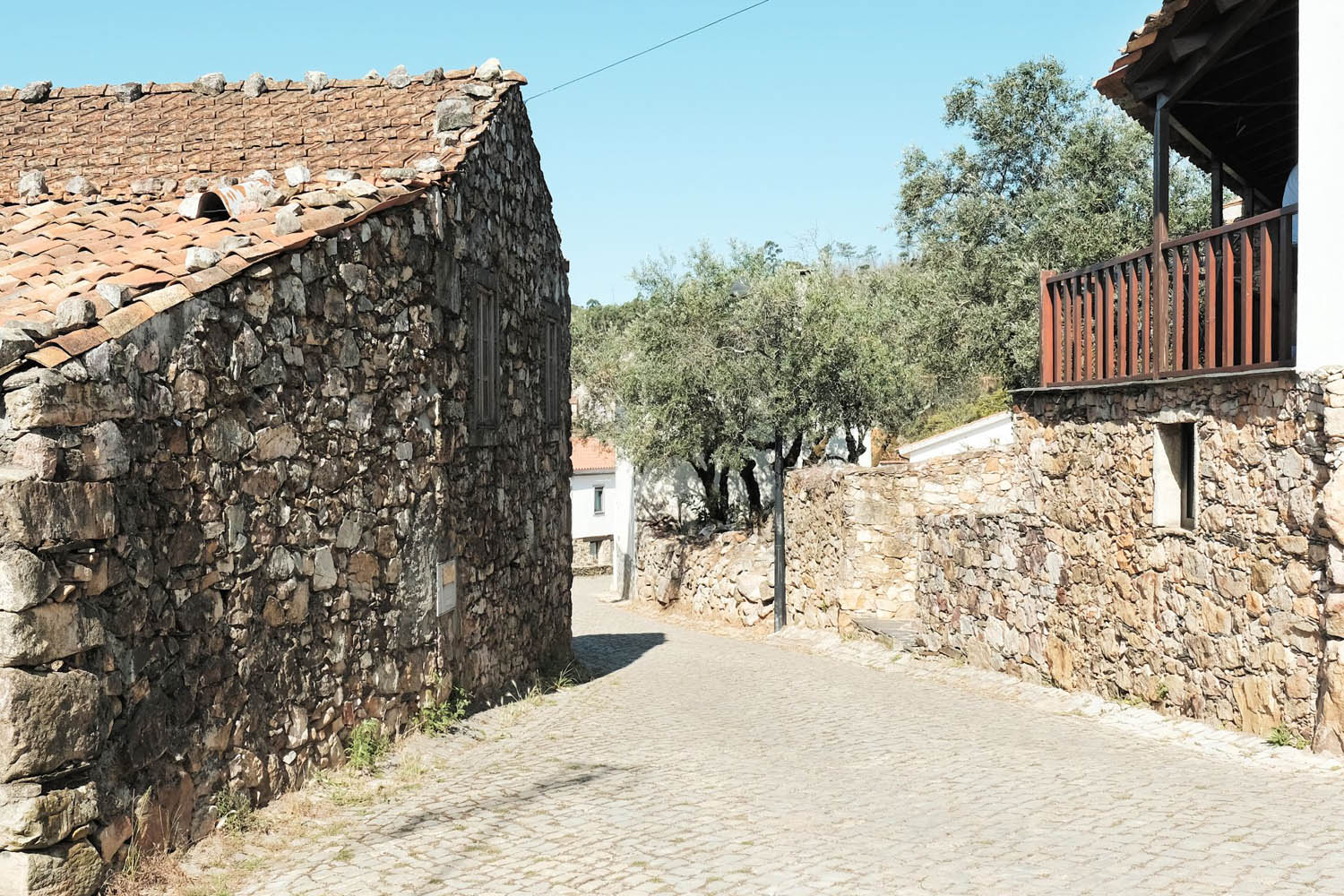 A green valley and traditional villages in the Penela countryside